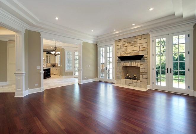 parquet wood flooring in a herringbone pattern